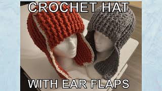 Crochet Hat with Ear Flaps [upl. by Ylrebmit]