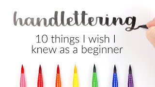 Beginner Hand Lettering Tutorial  10 Things I Wish I Knew As A Beginner  Learn How To Hand Letter [upl. by Ahsinotna850]