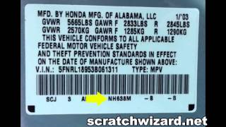 How to find your Hondas paint code [upl. by Aicella]