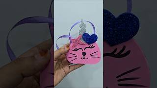 Cute unicorn Bag Craft Idea for kids  bag Craft idea for girls youtubeshorts shortsfeed Craft 🎒 [upl. by Tatman253]