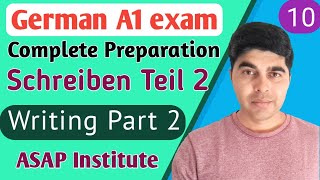 Goethe Zertifikat Schreiben  watch German A1 Goethe writing exam part 2  German institute Pune [upl. by Sirroned]