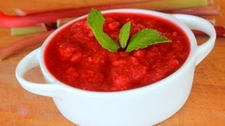 HowTo Make Rhubarb Raspberry Sauce Kissed With Ginger [upl. by Drofliw]