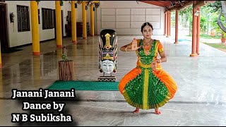 Janani Janani Song  N B Subiksha Dance Cover for Janani Janani Song [upl. by Alric]