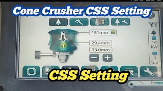 metso gp220 Cone CSS Setting [upl. by Imeaj]