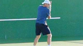 Andy Roddick  Backhands in Slow Motion [upl. by Nylqcaj]