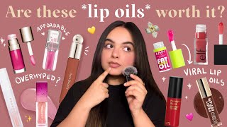 Reviewing All My Lip Oils ✨🎀 Best Lip Oils Available in India 👄 Clarins Typsy Beauty Nyx Etude 🫧 [upl. by Pomfret]