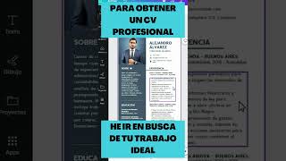 Destaca con Canva Crea un Curriculum Vitae Profesional en Minutos 📝💼🔥 [upl. by Eimma]