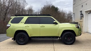 Westcott Designs Roof Rack INSTALLED 2022 Toyota 4Runner TRD Pro in Lime Rush [upl. by Zednanref]