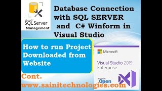 How to run Free C Aspnet Project downloaded from wwwsainitechnologiescom Database connection [upl. by Ruosnam]