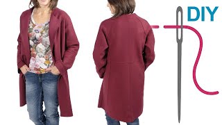 Jacke nähen für Anfänger – DIY Mantel quotNoraquot [upl. by Meghan]