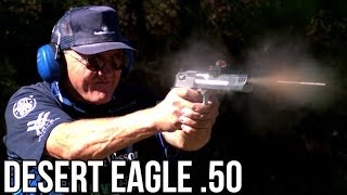 DESERT EAGLE 50 CAL WORLD RECORD 5 SHOTS IN 08 SECONDS in HIGH SPEED Jerry Miculek [upl. by Anadroj972]