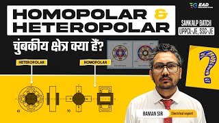 Homopolar और Heteropolar Magnetic Field what is BLDC   UPPCLJE SSCJE [upl. by Stannwood]