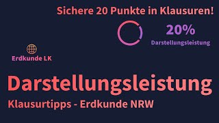 Darstellungsleistung  Tipps für sichere Punkte in der Erdkundeklausur [upl. by Naimerej]