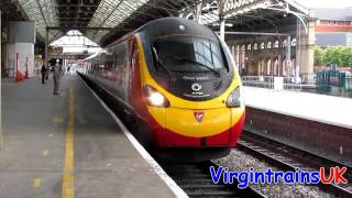 Virgin Trains Class 390 052 Alison Waters departing Preston Alison Waters [upl. by Joselyn]