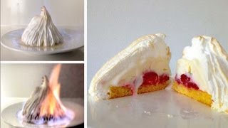 Flambe Bombe Alaska Dessert Recipe HOW TO COOK THAT Baked Alaska Recipe Ann Reardon [upl. by Vaden800]