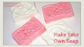 DIY Soap  How to Make Soap With Scrub amp Exfoliator  Homemade Soap for Beginners [upl. by Yemerej]