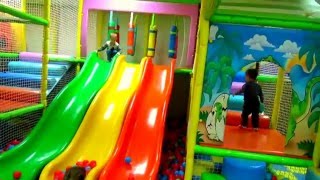 Indoor Playground Fun Childrens Play Area with Inflatable Slides  Детский развлекательный центр [upl. by Esimaj]