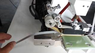 tape hemming bemis adhesive binding tape machine [upl. by Adnohsad]