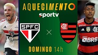 SÃO PAULO X FLAMENGO  AQUECIMENTO  COM IMAGENS  COPA DO BRASIL 2023  live  sportv [upl. by Dranreb]