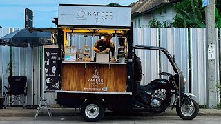 Cafe Vlog Mini Coffee Shop Mobile Coffee Bar Kopi Small Business Idea Barista Workflow Relaxing Mood [upl. by Kokoruda]