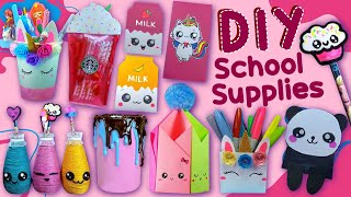 20 DIY School Supplies  BACK TO SCHOOL HACKS  Cute Fun and Useful School Materials [upl. by Anelaj997]