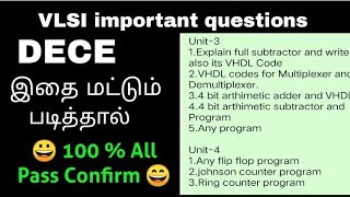 vlsi important questions  100 pass vijaysir [upl. by Airdna]