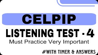 CELPIP LISTENING Mock Test 004  With Timer amp Answers  CELPIP  IELTS  PTE [upl. by Duj]