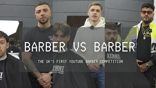 BARBER VS BARBER  Round 1  Youtubes First Online Barber Competition [upl. by Faxun]