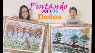 Crianças pintando com os dedos [upl. by Nuawed]