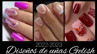 DISEÑOS DE UÑAS GELISH uñas2022 uñasdecoradas uñas diseñosdeuñas desingnails tendenciaenuñas [upl. by Kooima]