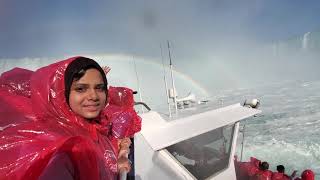 Maryam and Fatima at the bottom of mighty Niagara Falls Canada [upl. by Pulling]