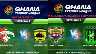 GHANA PREMIER LEAGUE KARELA VS ASANTE KOTOKO AND HEARTS OF OAK VS BASAKA HOIY S [upl. by Kumler]