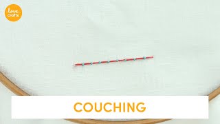 Couching  Embroidery Stitches [upl. by Noirda236]