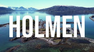 Utegudstjeneste Holmen Dyrøy Troms Norway from Above DJI Mini 2  4K24  Drone Video [upl. by Amitaf]