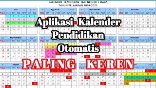 Aplikasi Kalender Pendidikan Otomatis  Format Excel [upl. by Onimod]