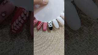 Cow 🐄 Print Nail Art Design Tutorial At Home🏠nailart2024 nails nailartist youtubeshorts shorts [upl. by Lehcin]