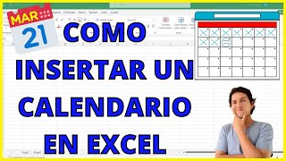 ✅Como insertar un CALENDARIO EN EXCEL 📆😲💻 [upl. by Darren]