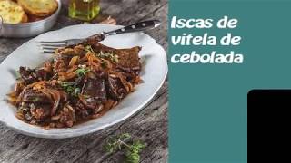 ISCAS DE VITELA DE CEBOLADA  RECEITAS [upl. by Trilbie]