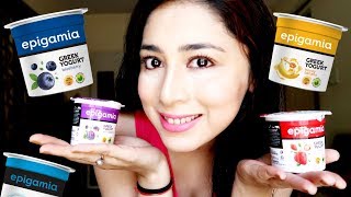 Tasting Indias FIRST GREEK YOGURT  EPIGAMIA [upl. by Ynner]