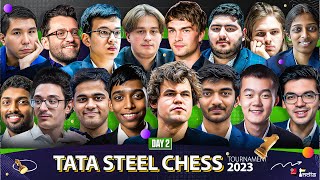 Tata Steel Chess 2023 Day 2  Pragg Arjun Gukesh  Live commentary by Sagar Amruta [upl. by Colman]