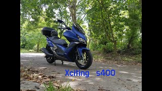 Kymco Xciting S400  Walkaround  Akrapovic soundcheck  Short ride [upl. by Kraft]