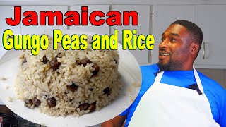 How To Make Jamaican Gungo Peas and Rice full Recipe [upl. by Sirromad]