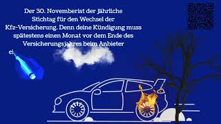 30 November ist der Stichtag bei deiner KfzVersicherung nicht vergessen [upl. by Kirchner]