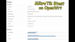 Mikrotik Btest on OpenWrt [upl. by Photima913]