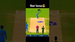 Tilak Verma Destroyed Marco jansen😈🔥 664466 shorts cricket realcricket24 gaming [upl. by Naerad]