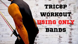 TRICEP Band WorkOut Every part of Triceps w Resistance Bands [upl. by Nash]