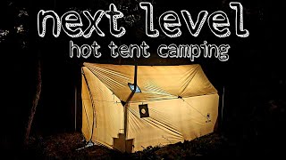 Hot Tent Camping onetigris tegimen hammock hot tent [upl. by Oiliruam]