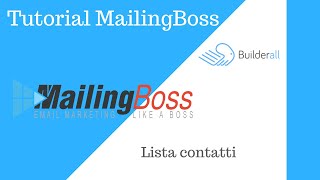 MAILINGBOSS  Lista contatti [upl. by Sheryl]