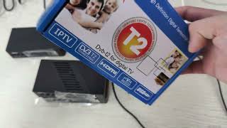 dvbt2c digital tv hd set top box hot sale indonesiamalaysia south africacolombiapanamadecoder [upl. by Nonnelg510]