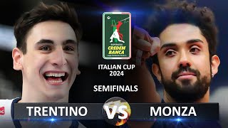 Semifinals Trentino vs Monza  Volleyball SuperLega Coppa Italia 2024 [upl. by Yentuoc]